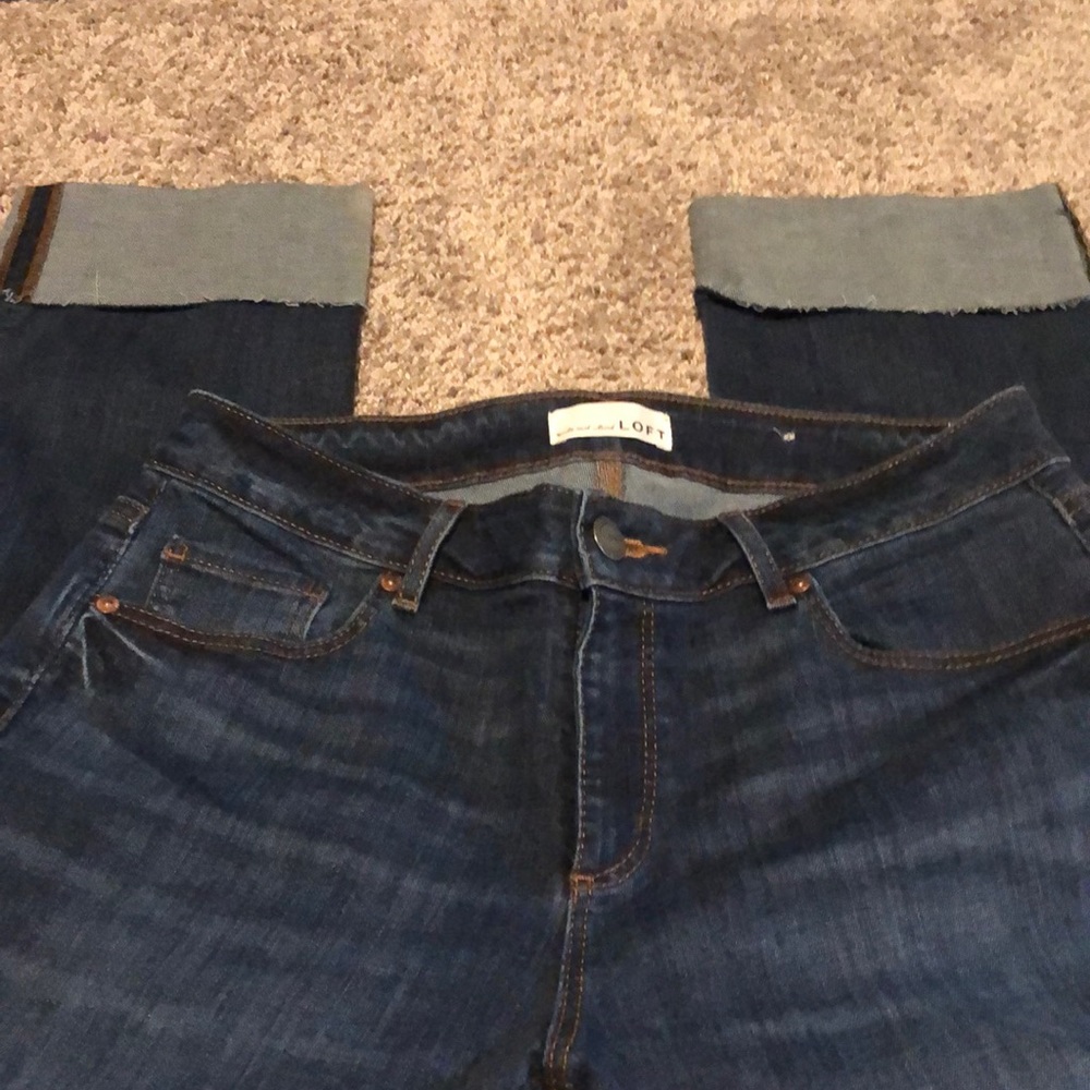 NWT Loft cuffed curvy straight jeans!